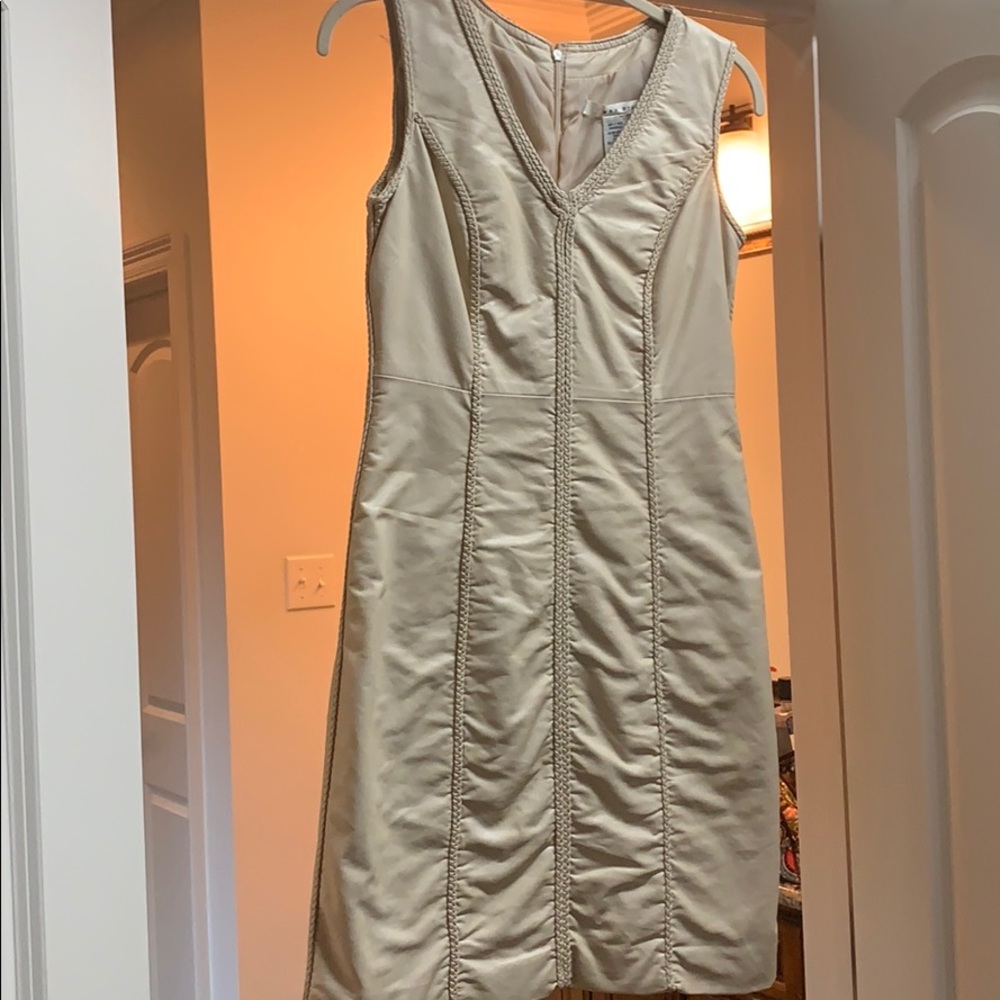 Beige Leather Dress